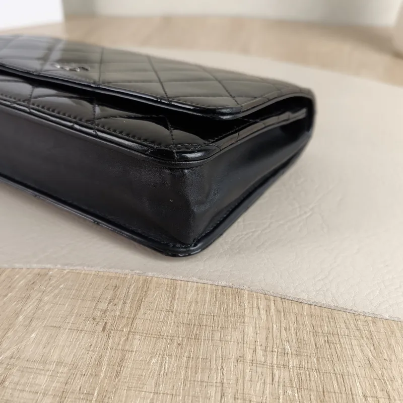 Chanel Crossbody Bag Classic Flap WOC CF WOCWOC Bag Black Patent Leather One Size 19.2 × 3.5 × 12.3 cm 19 — detail view 3 of 12