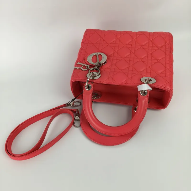 DIOR Top Handle Bag Lady Lady Dior Bag Pink Lambskin24 × 12 × 21 cm — detail view 15 of 25