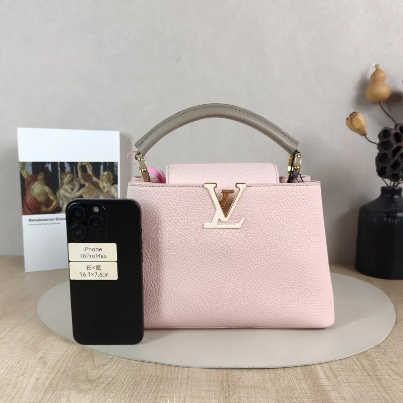 Louis Vuitton Top Handle Bag Capucines Pink Calfskin BB 27 × 9 × 17.5 cm — cover view 2 of 5