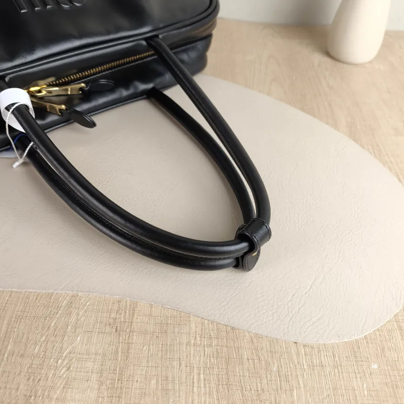 Miumiu Top Handle Bag Beau Black Calfskin Large 34 × 10 × 23 cm — detail view 3 of 12