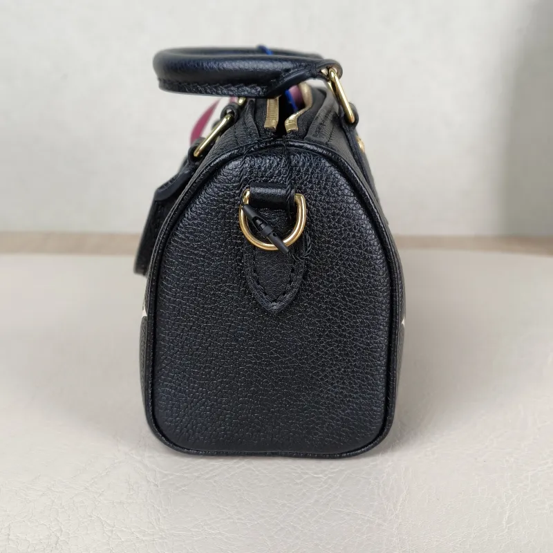 Louis Vuitton Crossbody Bag Speedy Nano Black · White Monogram Empreinte Embossed Calfskin nano 16 × 7.5 × 10 cm — detail view 1 of 10