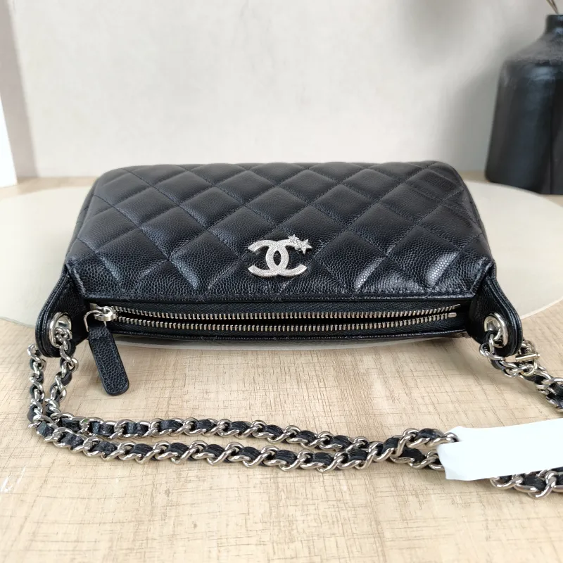 Chanel Crossbody Bag 25a Black Grained Calfskin One Size 21 × 5.5 × 12 cm — detail view 1 of 13