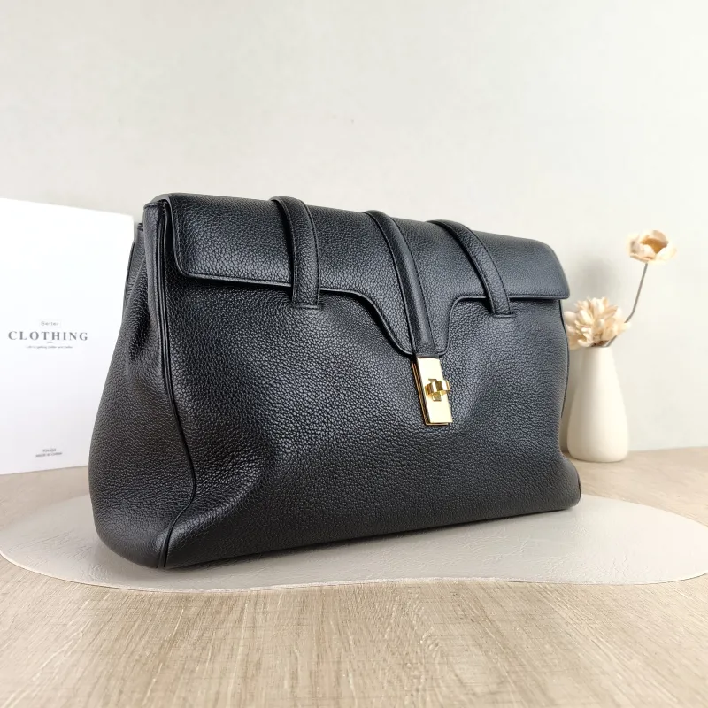 CELINE Shoulder Bag Soft 16Shoulder Bag Black Calfskin Medium 32 × 15 × 24 cm — cover view 5 of 5