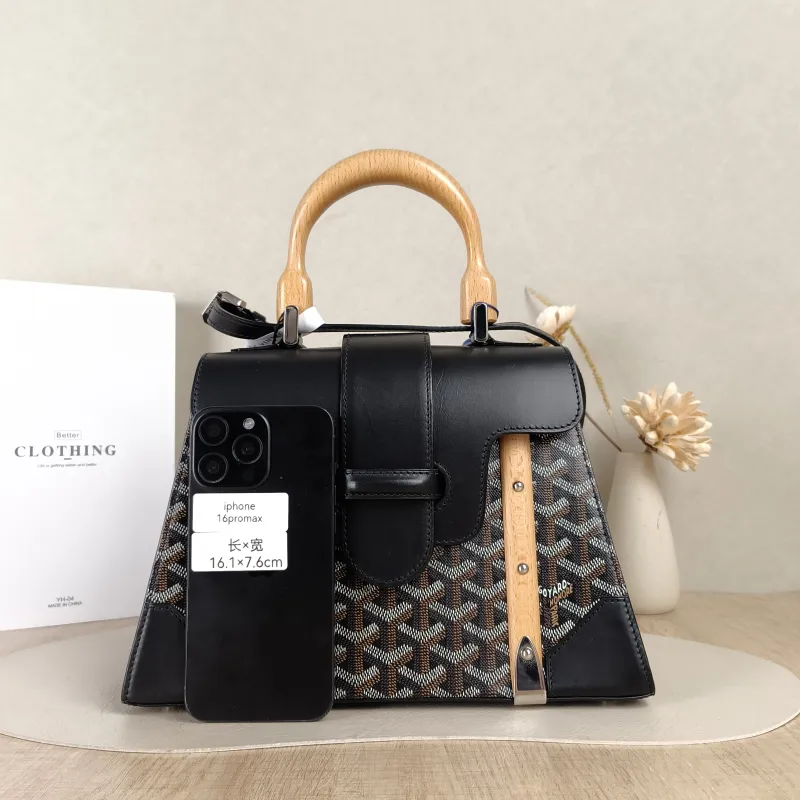 GOYARD Crossbody Bag Saïgon Black PVC Small28 × 12 × 20 cm — cover view 5 of 5