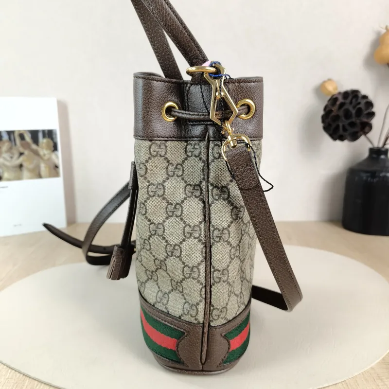 GUCCI Shoulder Bag Ophidia Bucket Bag Monogram PVC Small 20.5 × 11 × 26 cm — detail view 3 of 10