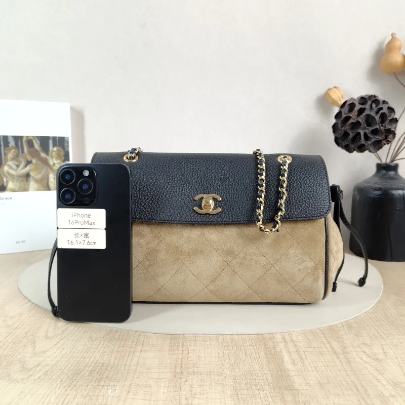 Chanel Shoulder Bag 26a Collection · Black Suede Small 29 × 10 × 17 cm — cover view 3 of 6