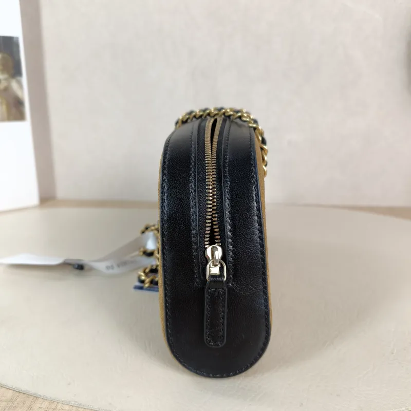 Chanel Shoulder Bag 26p Bowling Bag Brown Suede One Size 20 × 5.5 × 12 cm — detail view 4 of 10