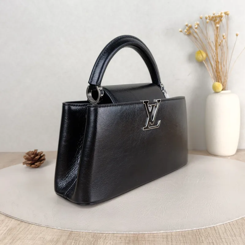 Louis Vuitton Crossbody Bag Capucines East West Black Calfskin BB 26.5 × 8 × 14 cm — cover view 2 of 5