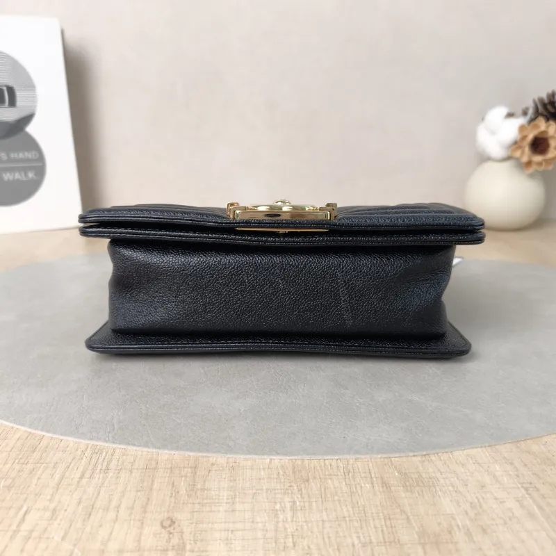 Chanel Crossbody Bagv leboy Black Grained Calfskin Small20.5 × 8.5 × 12 cm — cover view 3 of 5