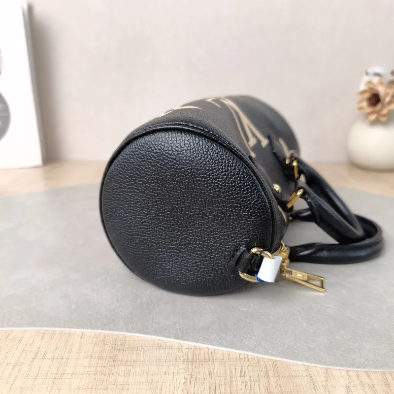 Louis Vuitton Crossbody Bag Papillon Black · White Monogram Empreinte Embossed Calfskin BB 20 × 10 × 10 cm — detail view 10 of 11
