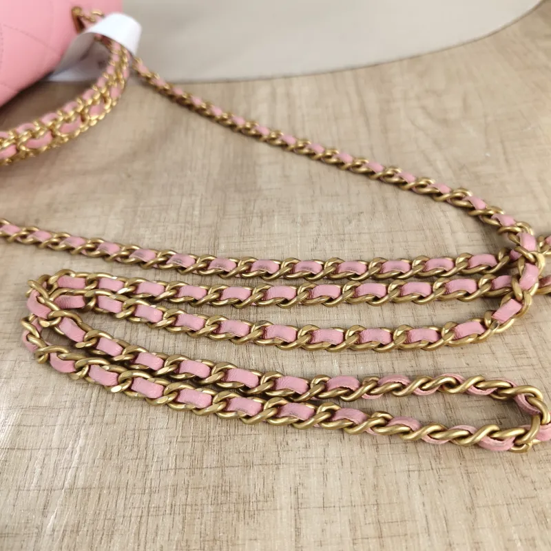 Chanel Crossbody Bag Edition woc Pink Lambskin Mini 19.2 × 3.5 × 12.3 cm Microchip Edition — detail view 9 of 12
