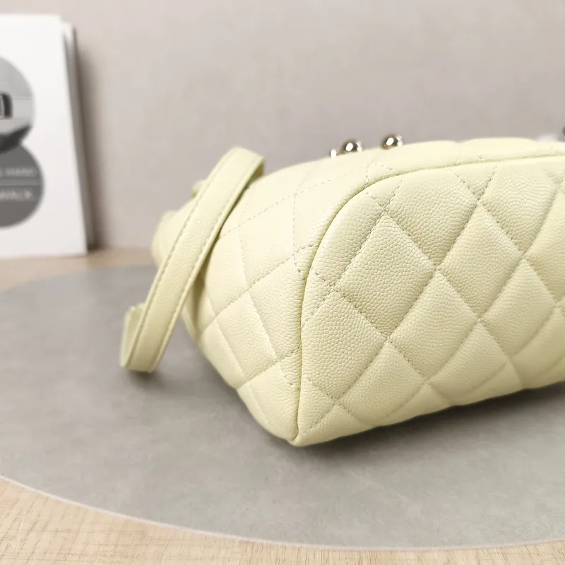 Chanel Backpack23s Backpack Yellow Grained Calfskin Small18 × 10 × 23 cm — detail view 16 of 17