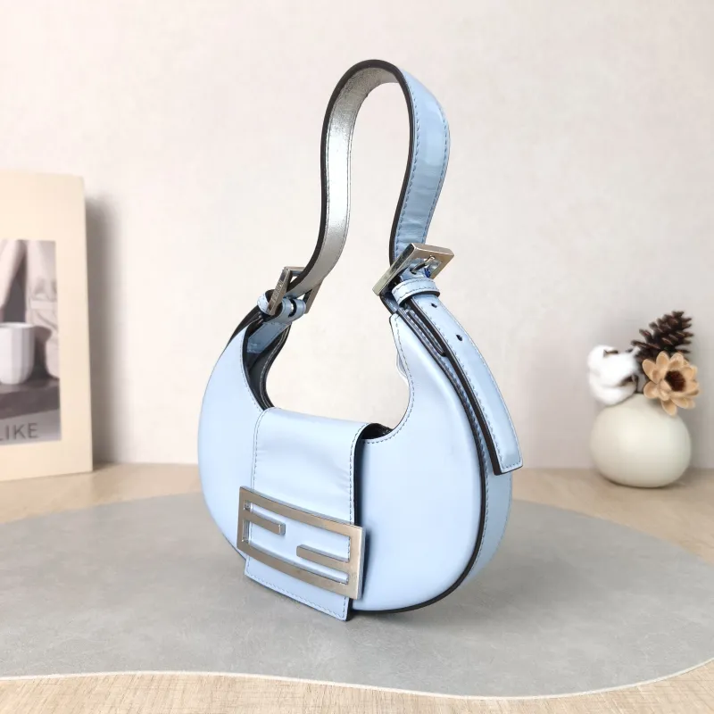 FENDI Shoulder Bag Blue Calfskin One Size 20.5 × 2.5 × 9 cm — cover view 2 of 5