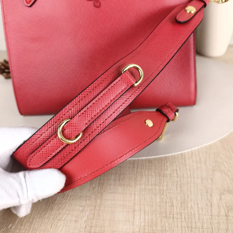 PRADA Shoulder Bag Shoulder Bag Red Calfskin One Size26 × 14 × 20 cm — detail view 7 of 12