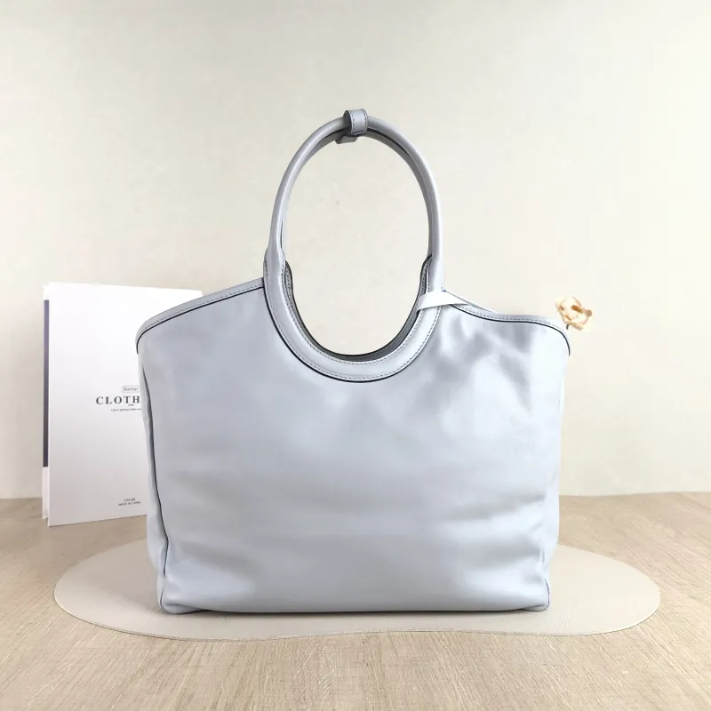 Miumiu Shoulder Bag IVY Tote Shopping Tote Blue Calfskin One Size 28 × 12.5 × 26 cm — cover view 3 of 5