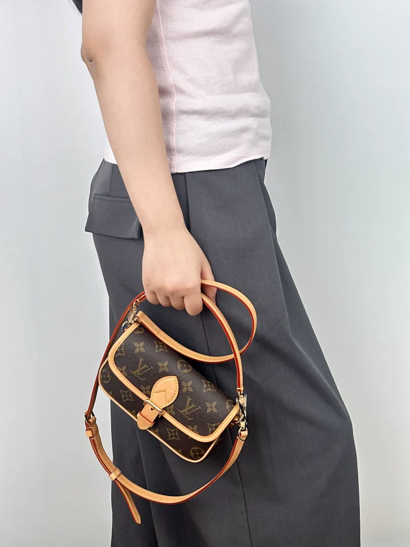 Louis Vuitton Crossbody Bag Diane Baguette Bag Monogram PV Cnano19 × 6 × 10.5 cm — on-model view 2 of 2