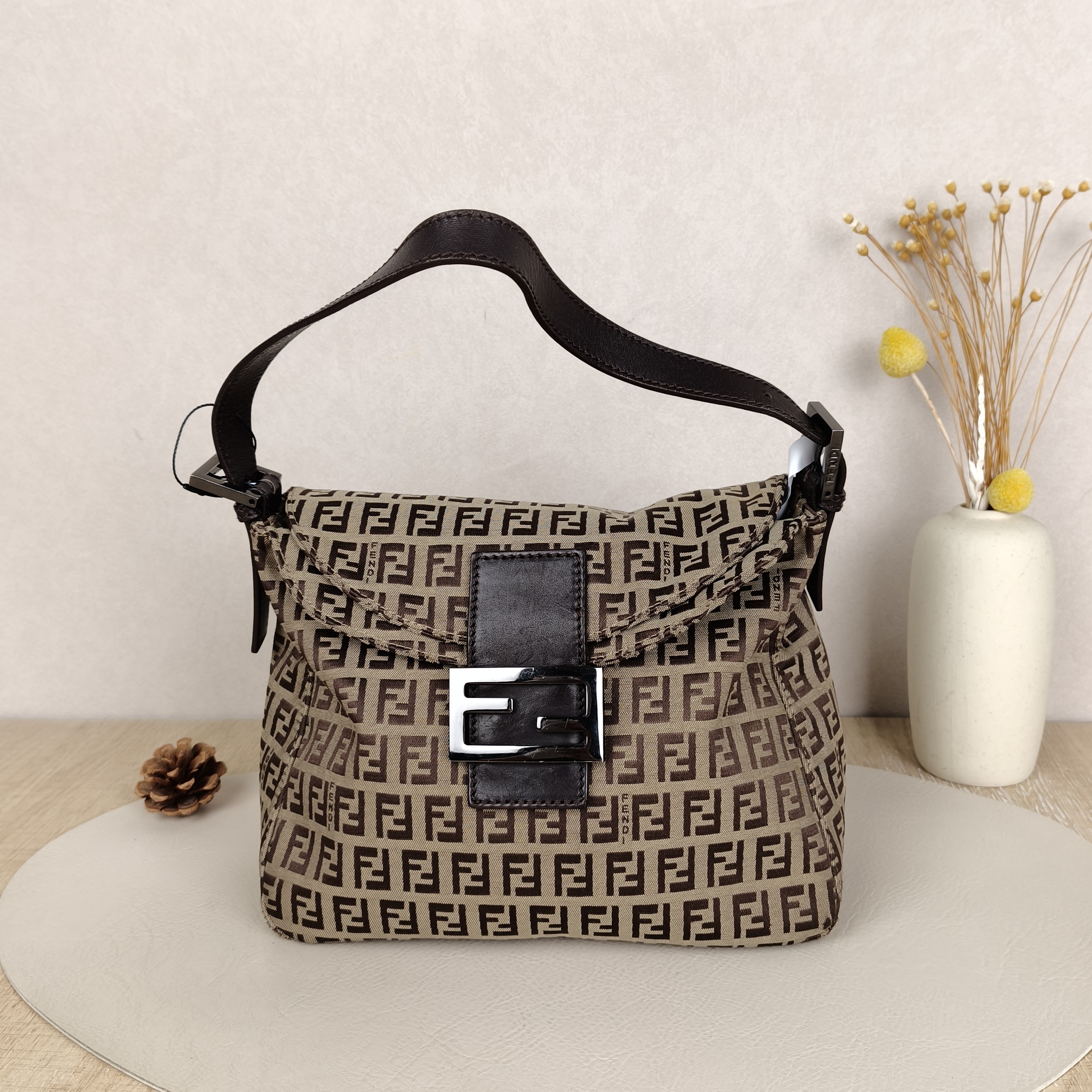 FENDI Shoulder Bag Monogram Canvas One Size23 × 12.5 × 19 cm