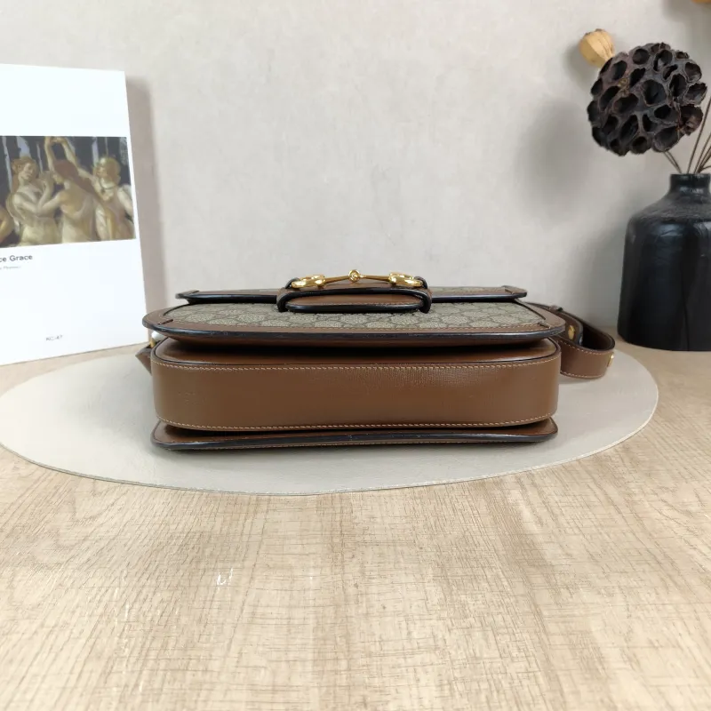 GUCCI Shoulder Bag Horsebit 1955 Horsebit Medium Monogram PVC Medium25 × 8 × 18 cm — cover view 4 of 5