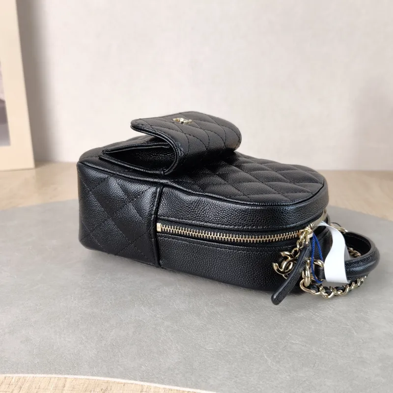 Chanel Crossbody Bag Mini Backpack Crossbody Bag Black Grained Calfskin 13 × 9 × 18 cm — detail view 1 of 9