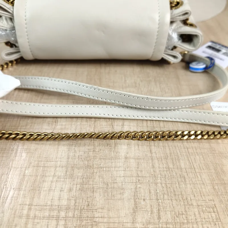 SAINT LAURENT Crossbody Bag NOLITA White SL ambskinmini18 × 6 × 13 cm — detail view 9 of 12