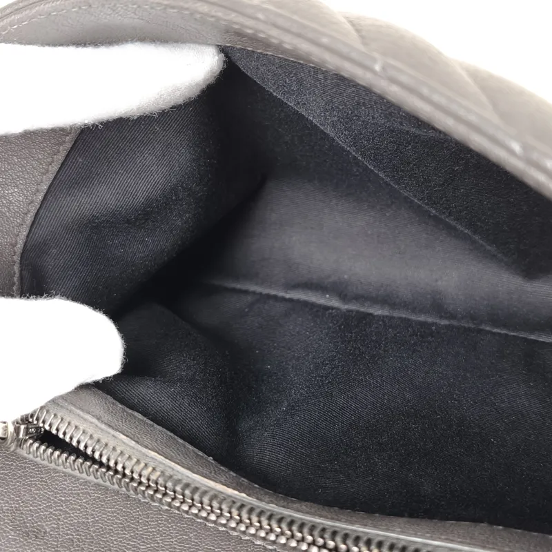SAINT LAURENT Shoulder Bag COLLEGE Dark Grey Lambskin Medium 24 × 6.5 × 17 cm — detail view 9 of 13