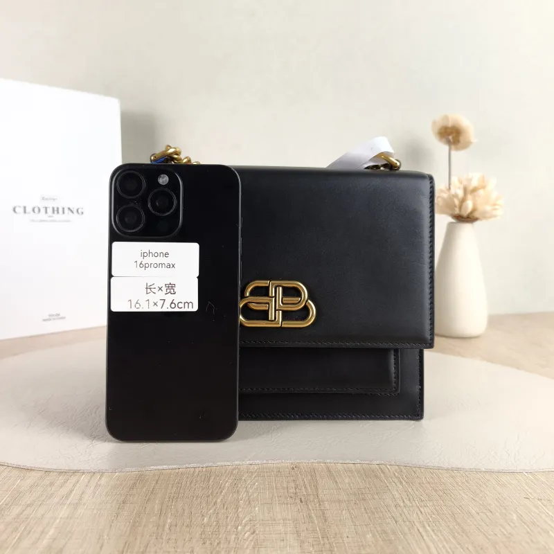 BALENCIAGA Crossbody Bag Crossbody Bag Black Calfskin 19.5 × 8 × 16 cm — cover view 2 of 5