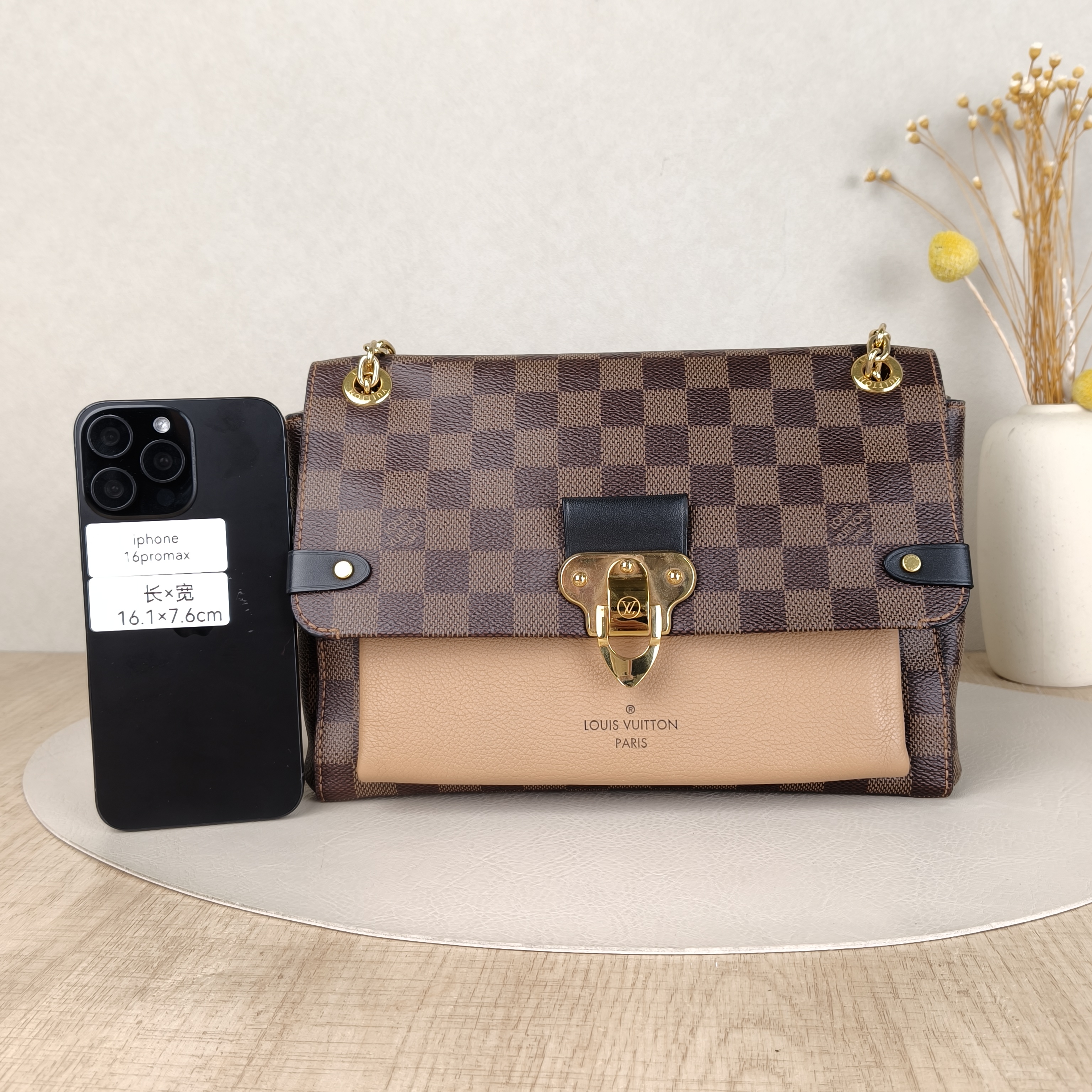 Louis Vuitton Shoulder Bag VAVIN Damier Ebene PVC Small25 × 9.5 × 17 cm — cover view 4 of 5