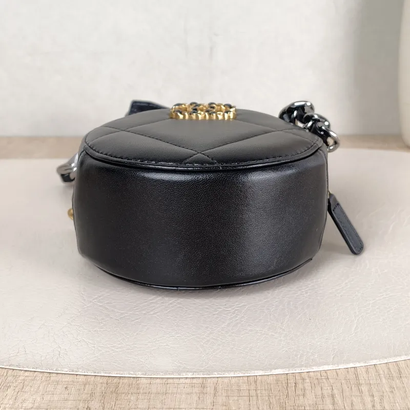 Chanel Crossbody Bag 19bag Black Lambskin Mini 12 × 4.5 × 12 cm — cover view 4 of 6
