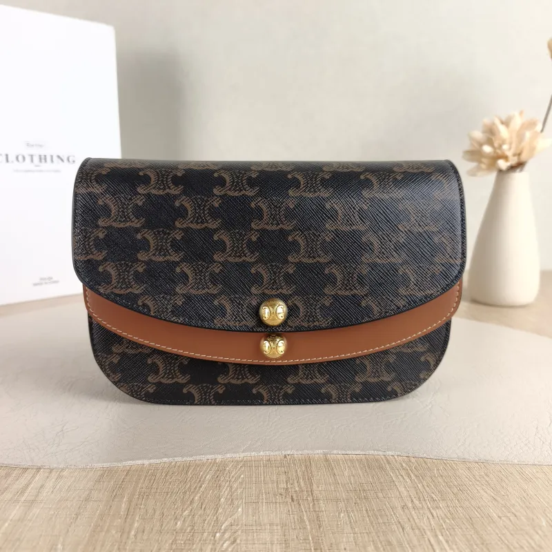 CELINE Crossbody Bag DUO Wallet Monogram PVC Mini 20 × 6 × 13 cm