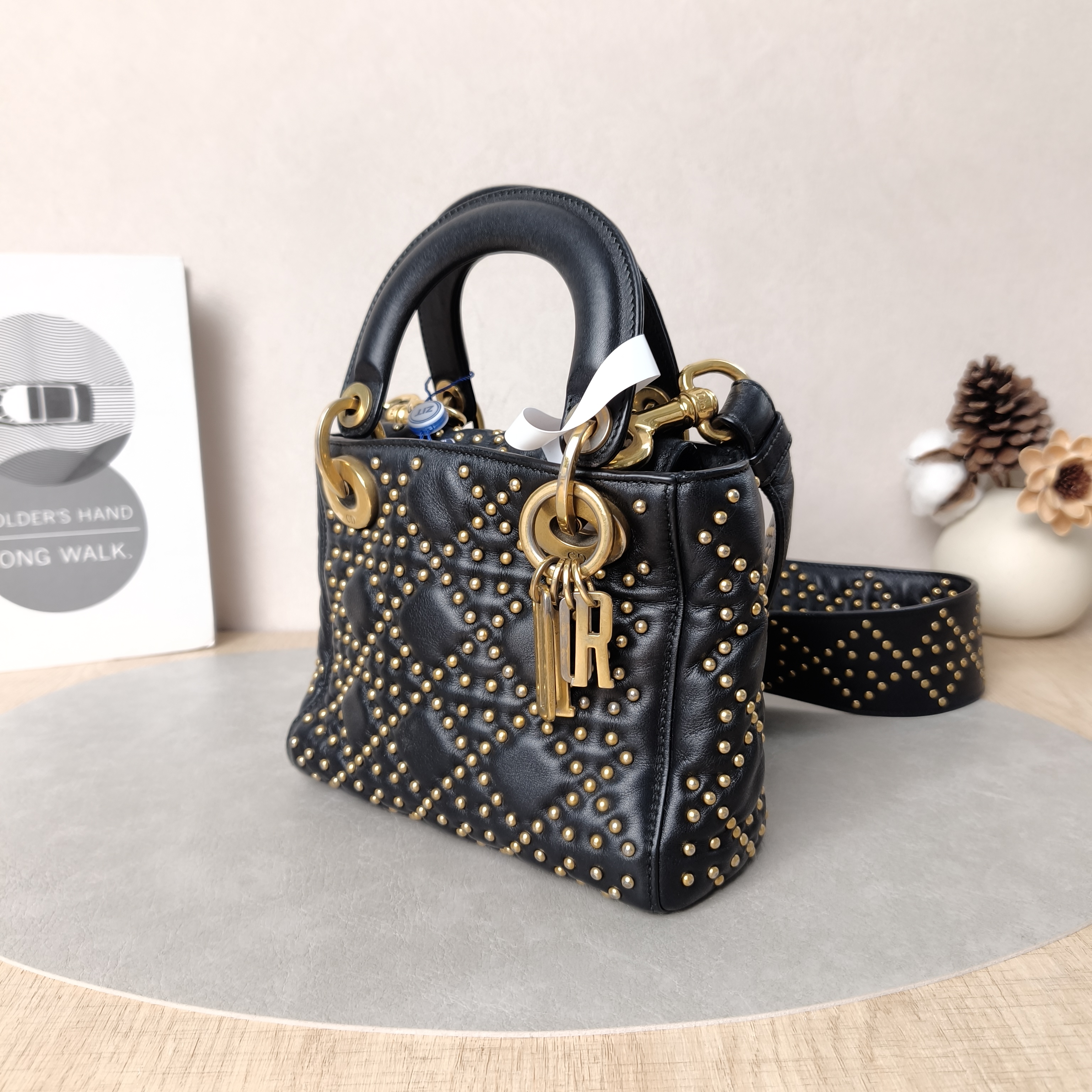 DIOR Crossbody Bag Lady Lady Dior Bag Black Calfskinmini17 × 7 × 15 cm — cover view 4 of 5