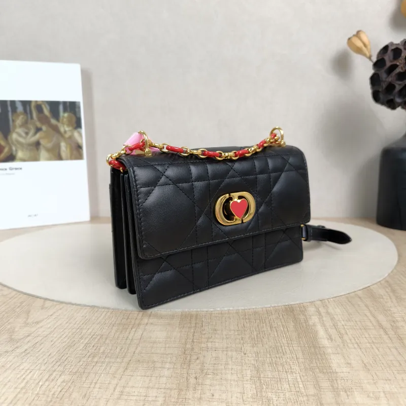 DIOR Crossbody Bag Miss Caro Chain Bag Black Lambskinmini18 × 5.5 × 12 cm — cover view 4 of 6