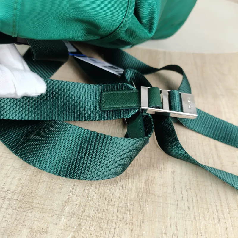 PRADA Backpack Nylon Backpack Green Nylon One Size 21 × 13 × 26 cm — detail view 11 of 11