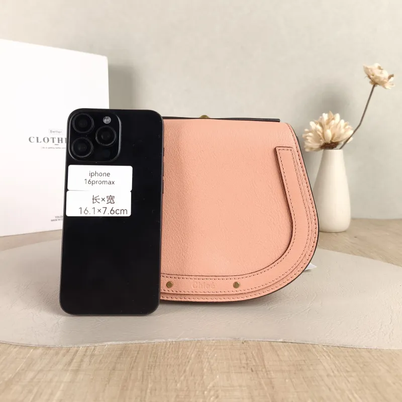 Chloé Crossbody Bag nile Top Handle Crossbody Bag Pink Calfskin 19 × 5 × 15.5 cm — cover view 3 of 5