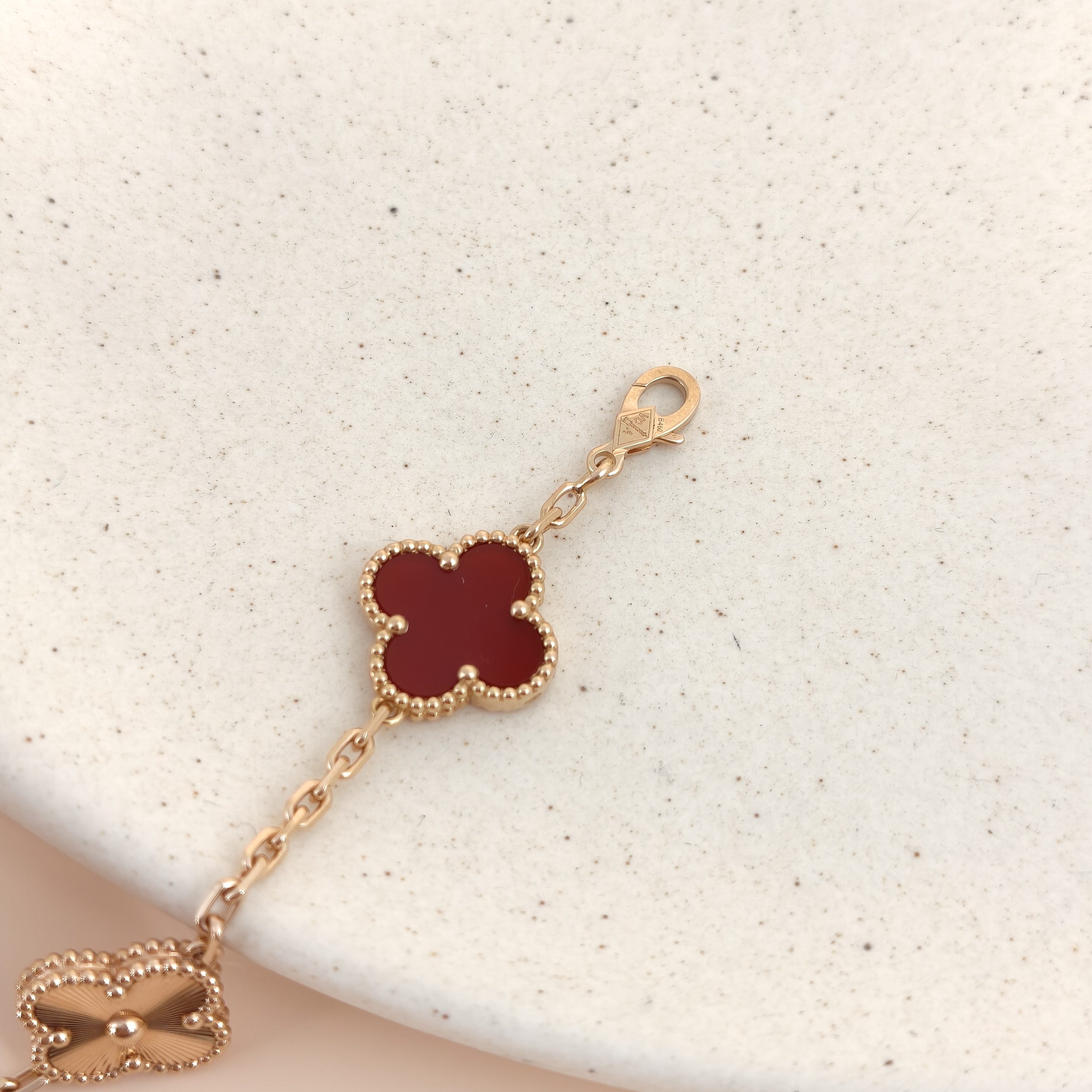 Van Cleef & Arpels Bracelet Alhambra Alhambra Collection Five-Motif Bracelet 18KR ose Gold Vintage Small19cm — cover view 8 of 8
