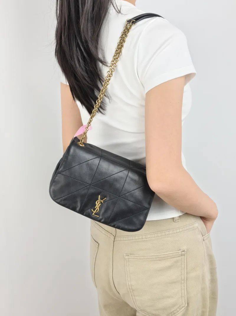 SAINT LAURENT Crossbody Bag Jamie 4.3 Chain Bag Black SL ambskin Mini 20 × 7 × 12 cm — on-model view 3 of 3