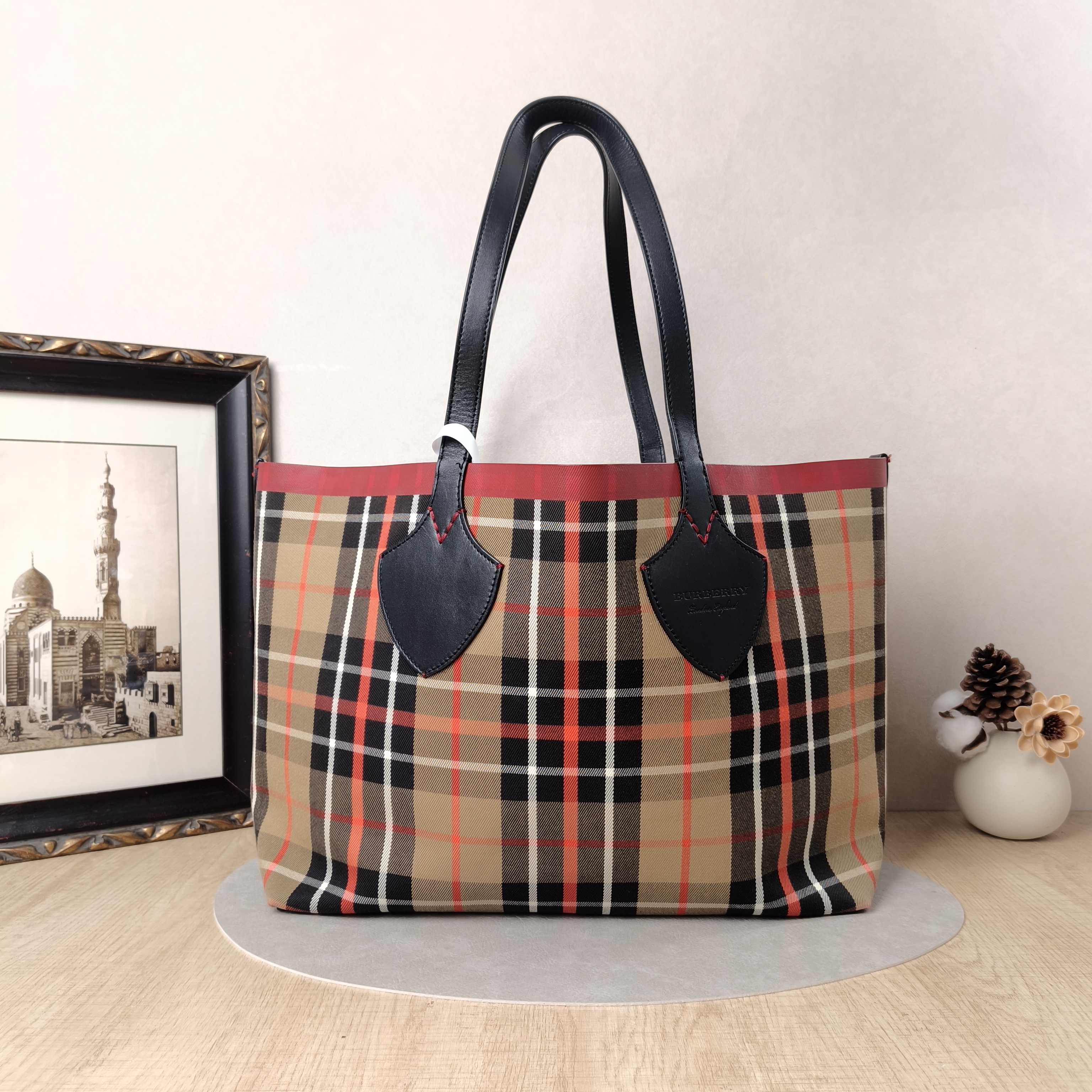 BURBERRY Top Handle Bag Tote Bag Canvas37.5 × 16 × 30 cm
