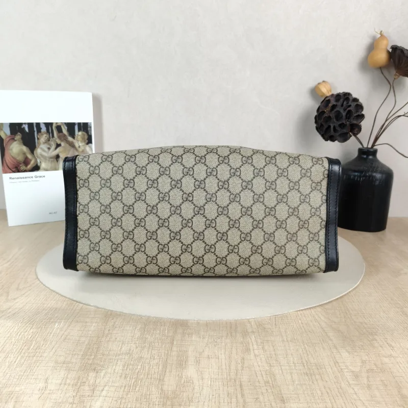 GUCCI Shoulder Bag Padlock Tote Black Monogram PVC 35 × 14 × 23.5 cm — cover view 5 of 5