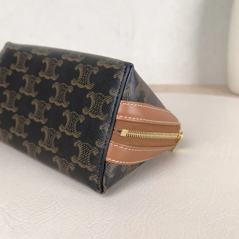 CELINE Cosmetic Bag Triomphe Cosmetic Bag Monogram PVC Small 14 × 8 × 9.5 cm — detail view 2 of 9