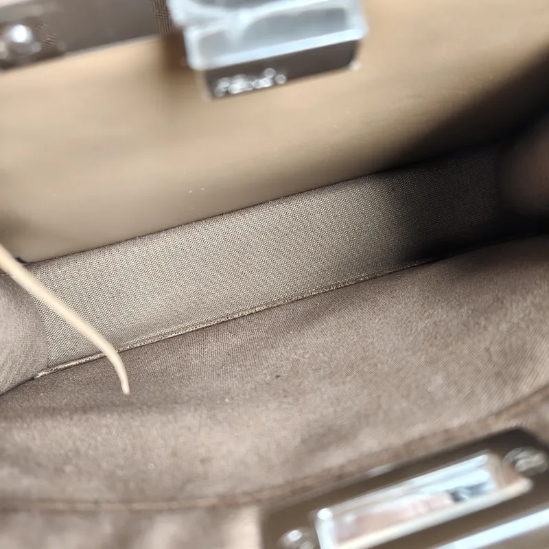 FENDI Crossbody Bag Peekaboo IS ee US mall Brown Velvet Small 27 × 11 × 21 cm — detail view 6 of 9