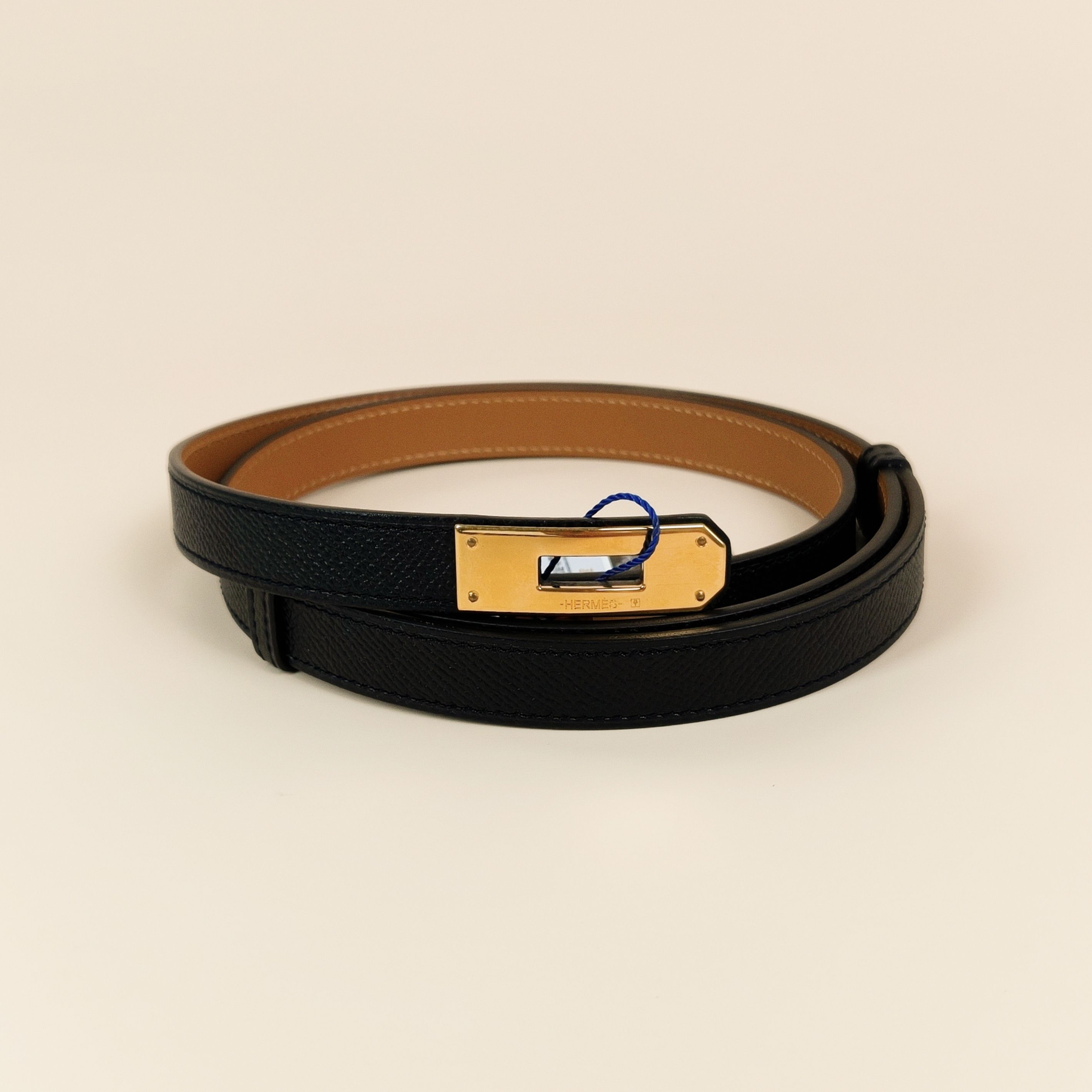 Hermès Belt Kelly Belt89Black Calfskin90cm