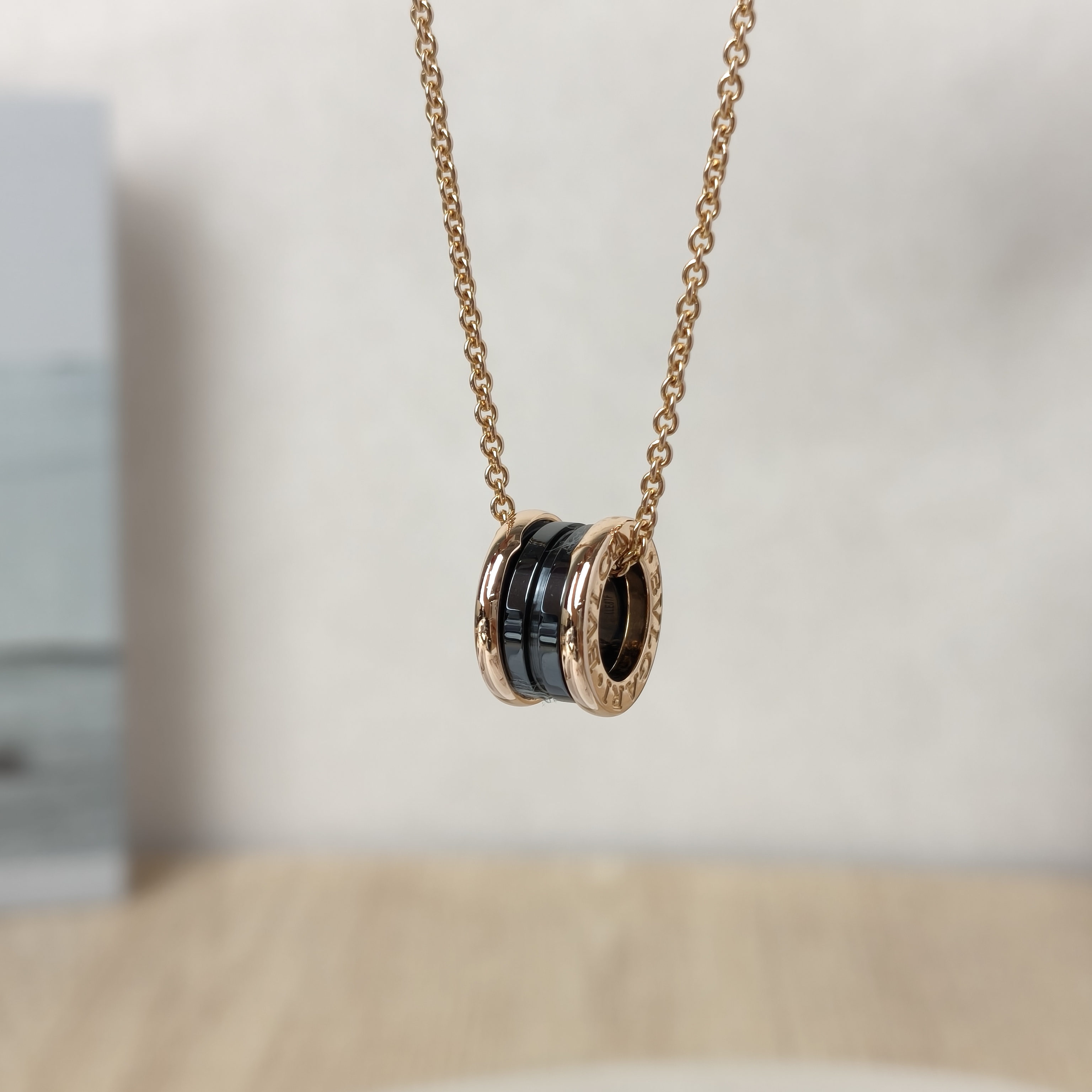 Bvlgari Necklace B.ZERO1Collection Black Rose Gold 18KR ose Gold1.5*38-45 — cover view 2 of 5