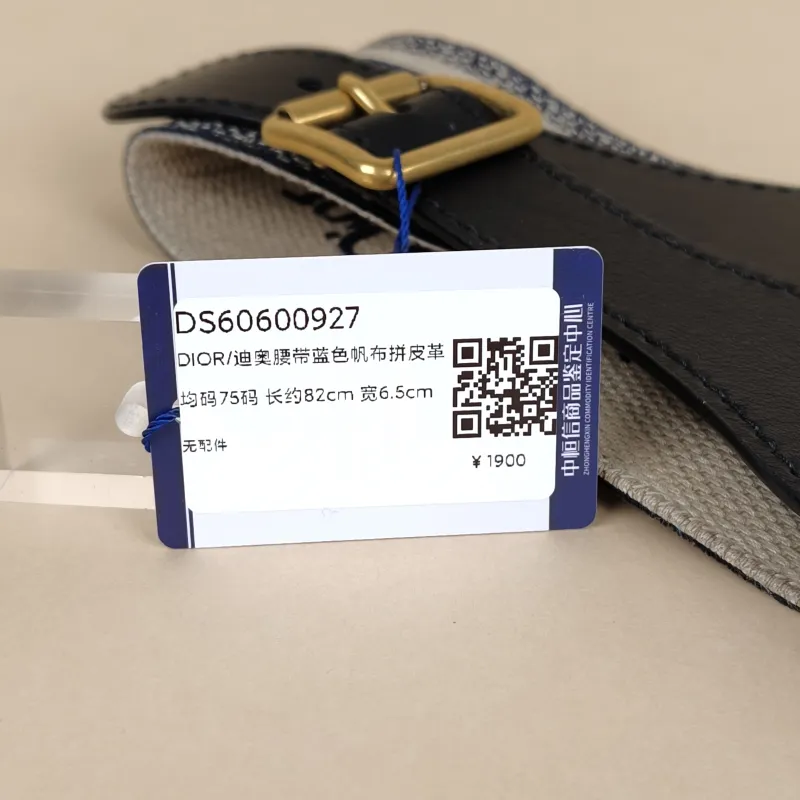 DIOR Shoulder Strap Shoulder Strap Blue Canvas One Size — detail view 2 of 2