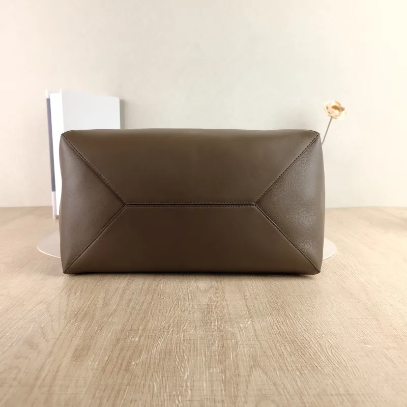LOEWE Shoulder Bag Puzzle Fold Shopping Tote Brown Calfskin Large 42 × 41 × 18 cm — cover view 4 of 4