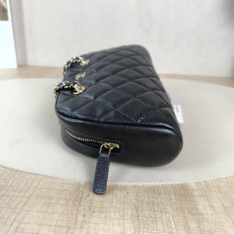 Chanel Shoulder Bag Bowling Bag Black Calfskin One Size19.5 × 5.5 × 12 cm — detail view 4 of 12
