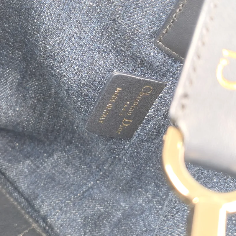 DIOR Top Handle Bag TOUJOURS Blue Medium28.5 × 17 × 21.5 cm — detail view 3 of 12
