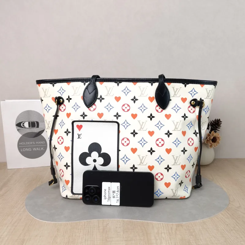 Louis Vuitton Shoulder Bag Neverfull White · Game On PVC Medium 31 × 14 × 28 cm — cover view 3 of 5