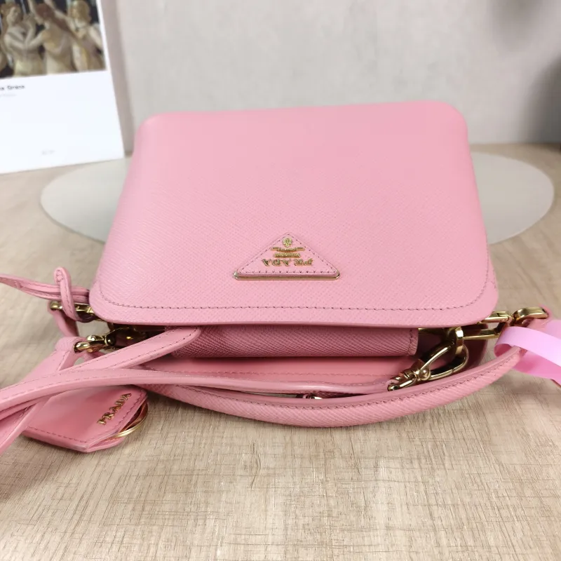 PRADA Crossbody Bag Top Handle Crossbody Bag Calfskin One Size 21 × 10 × 17 cm — detail view 9 of 11