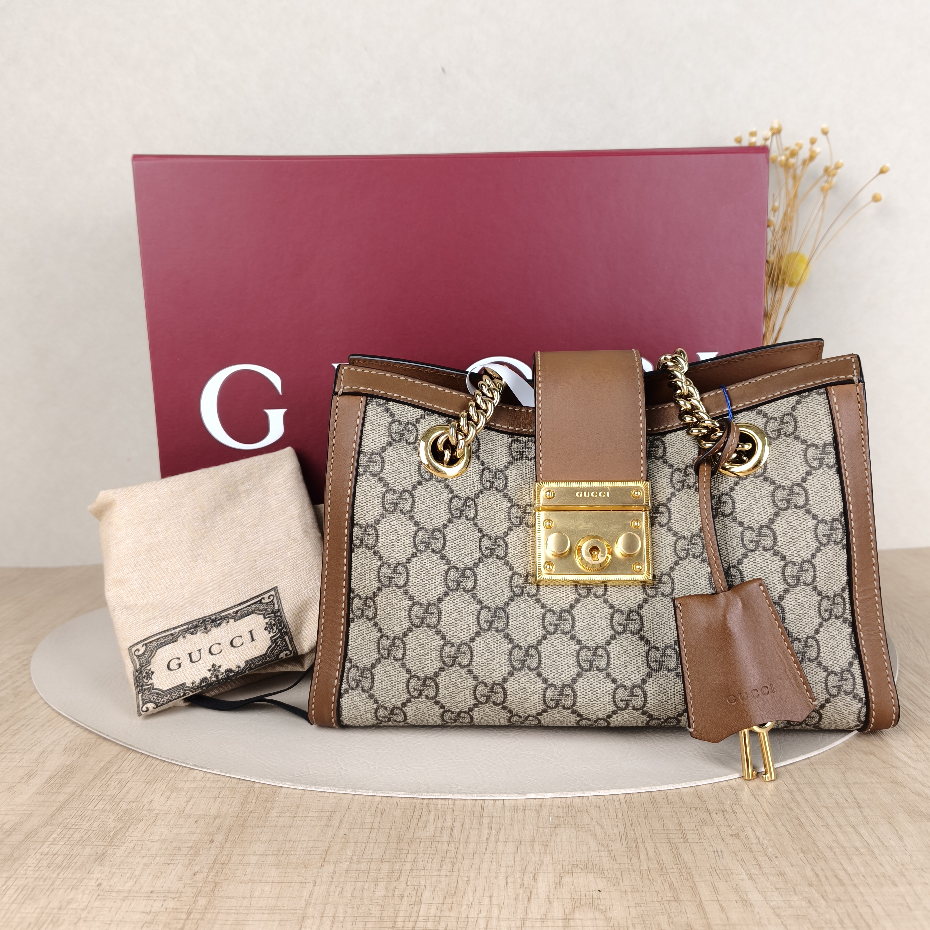 GUCCI Shoulder Bag Padlock Tote Monogram PVC Medium26 × 10 × 18 cm — cover view 3 of 6