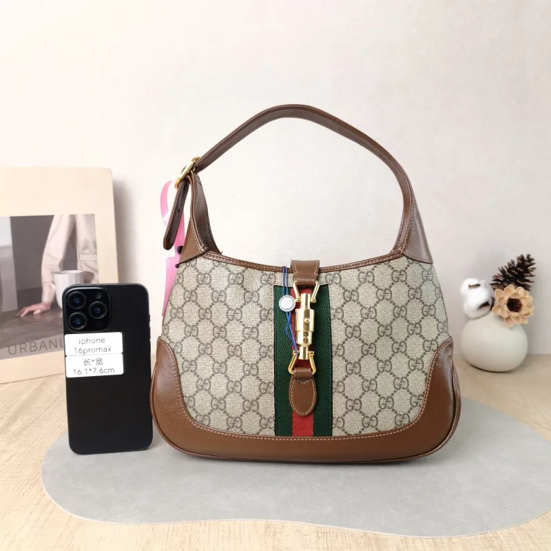 GUCCI Shoulder Bag Jackie 1961Collection Monogram PVC Medium 27.5 × 4 × 19 cm — cover view 5 of 5
