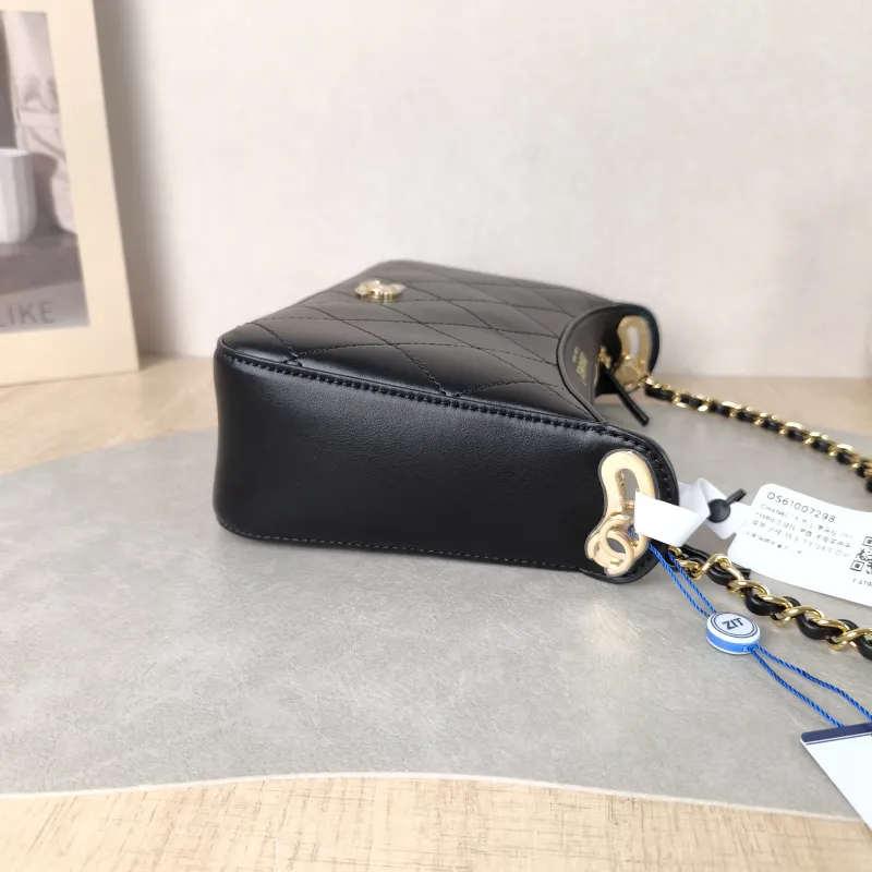 Chanel Shoulder Bag 26k Hobo Gabrielle Bag Black Lambskin Calfskin Small 35.5 × 7.5 × 24.5 cm — detail view 2 of 13
